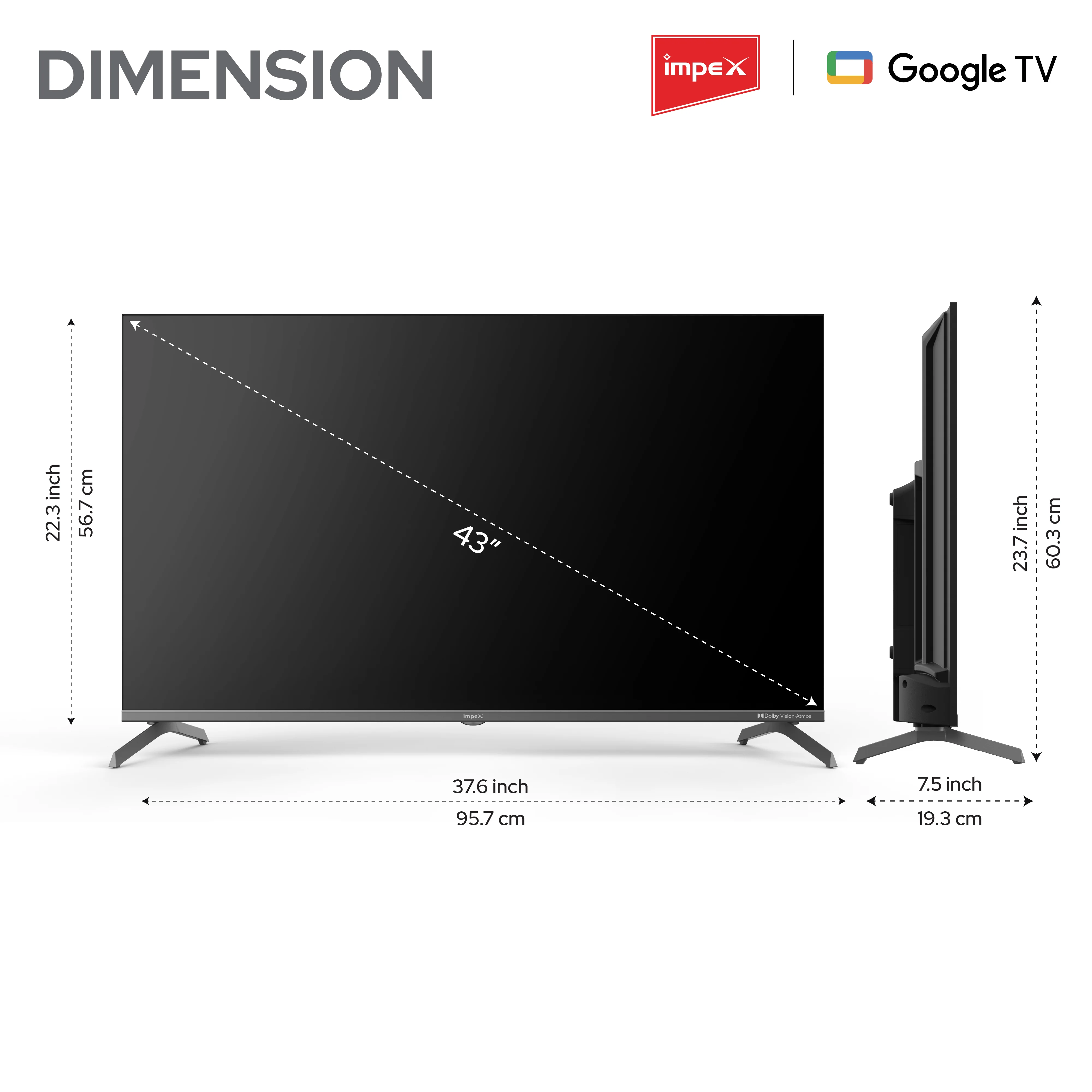 IMPEX|evoQ 43S4QLC3| 43"|4K QLED|GoogleTV|HDR10|120Hz DLG|Dolby Vision|Dolby ATMOS|ALLM|MEMC|24W SPEAKER|4 Year Warranty - Image 10