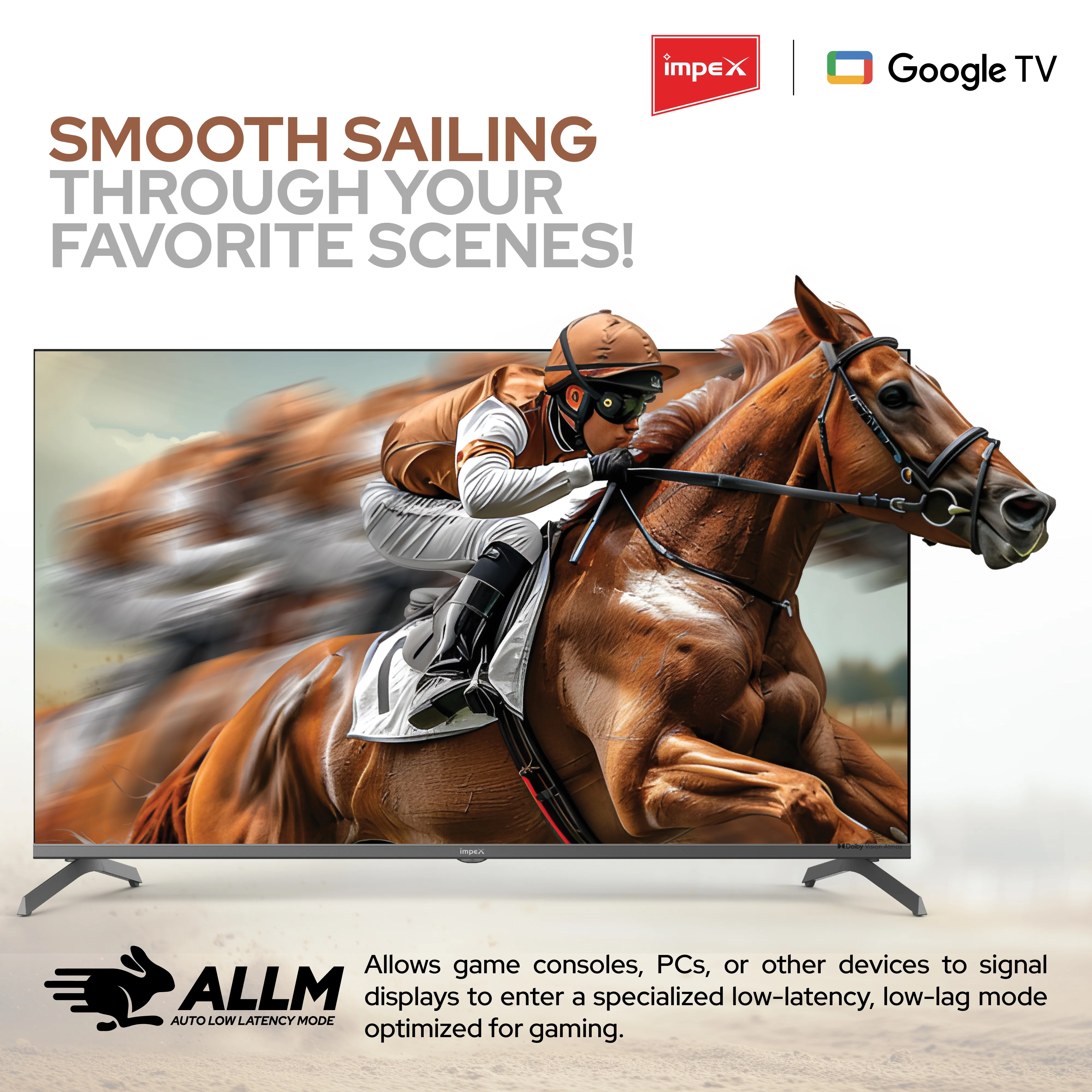IMPEX|evoQ 43S4QLC3| 43"|4K QLED|GoogleTV|HDR10|120Hz DLG|Dolby Vision|Dolby ATMOS|ALLM|MEMC|24W SPEAKER|4 Year Warranty - Image 4