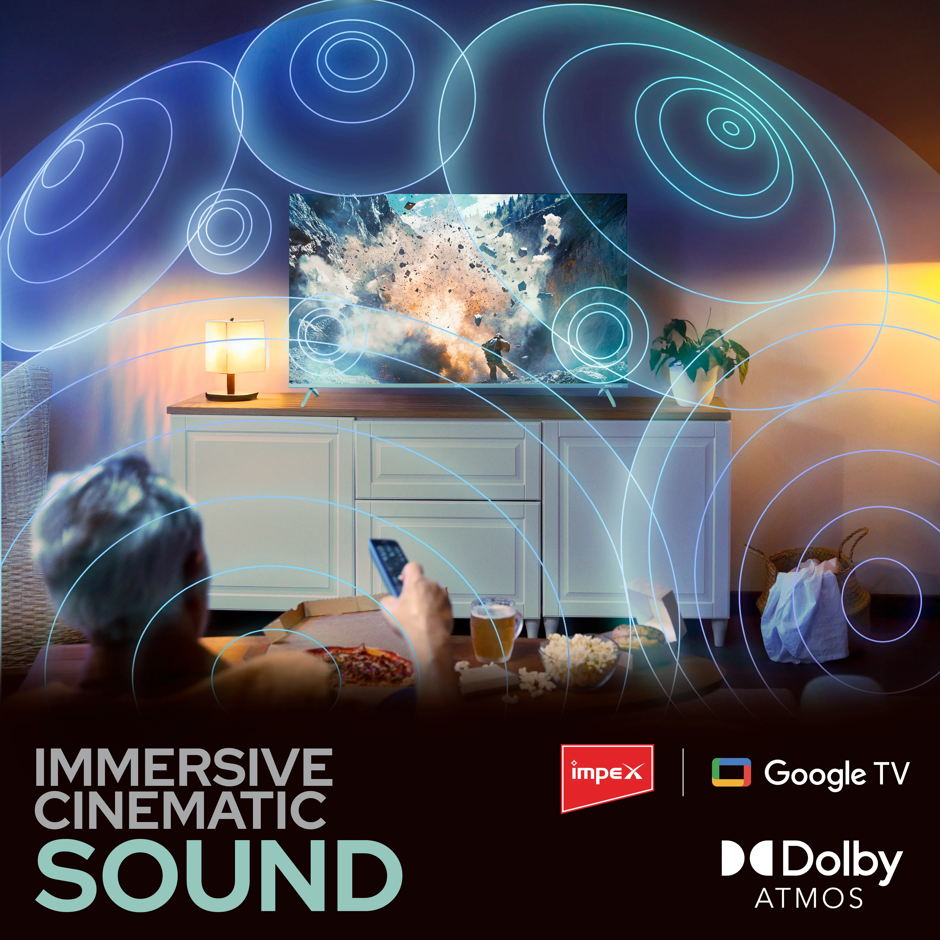 IMPEX|evoQ 55S4QLC3| 55"|4K QLED|GoogleTV|HDR10|120Hz DLG|Dolby Vision|Dolby ATMOS|ALLM|MEMC|24W SPEAKER|4 Year Warranty - Image 4