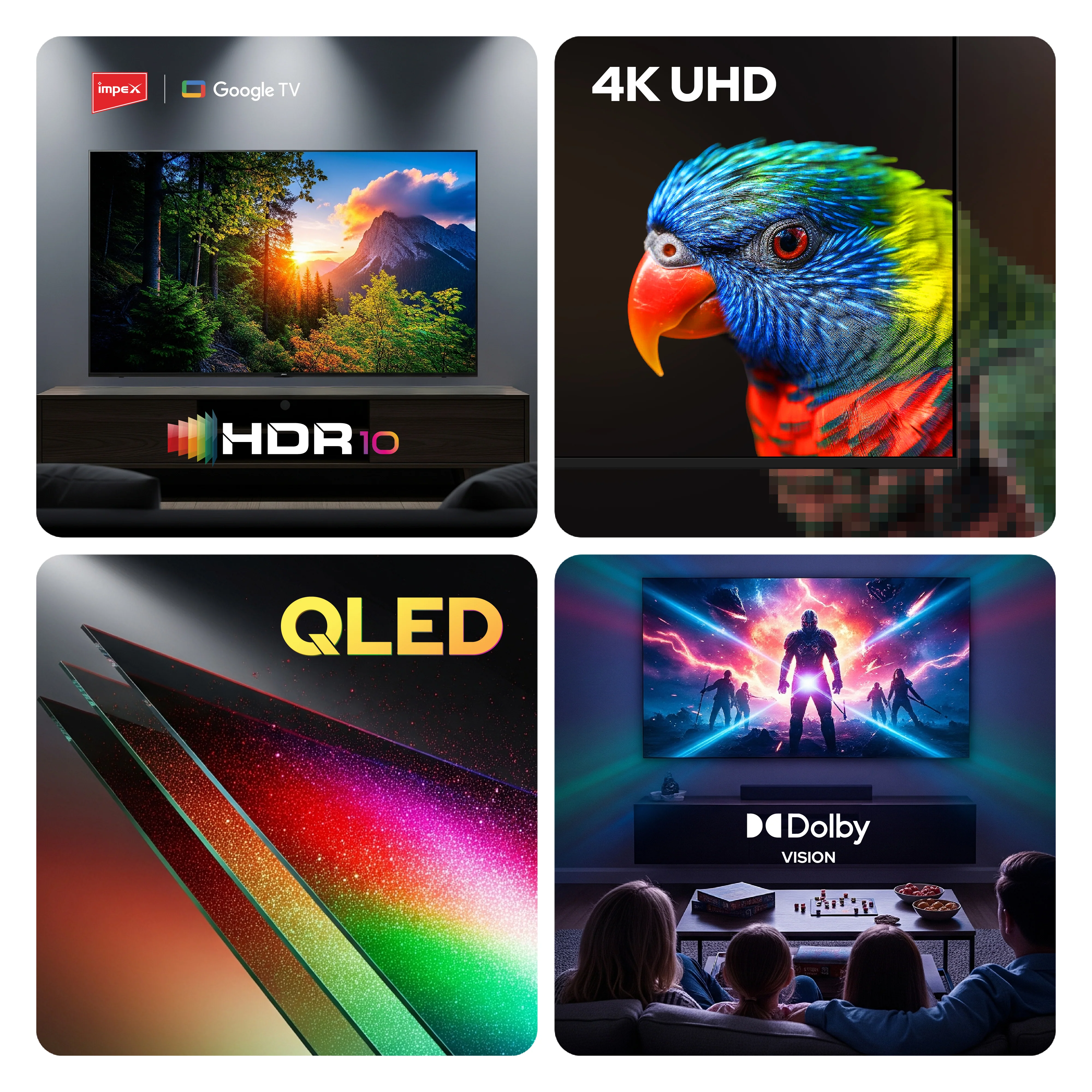 IMPEX|evoQ 55S4QLF3| 55"|4K QLED|GoogleTV|HDR10|120Hz|ALLM|MEMC|Dolby Audio|24W SPEAKER|4 Year Warranty - Image 6