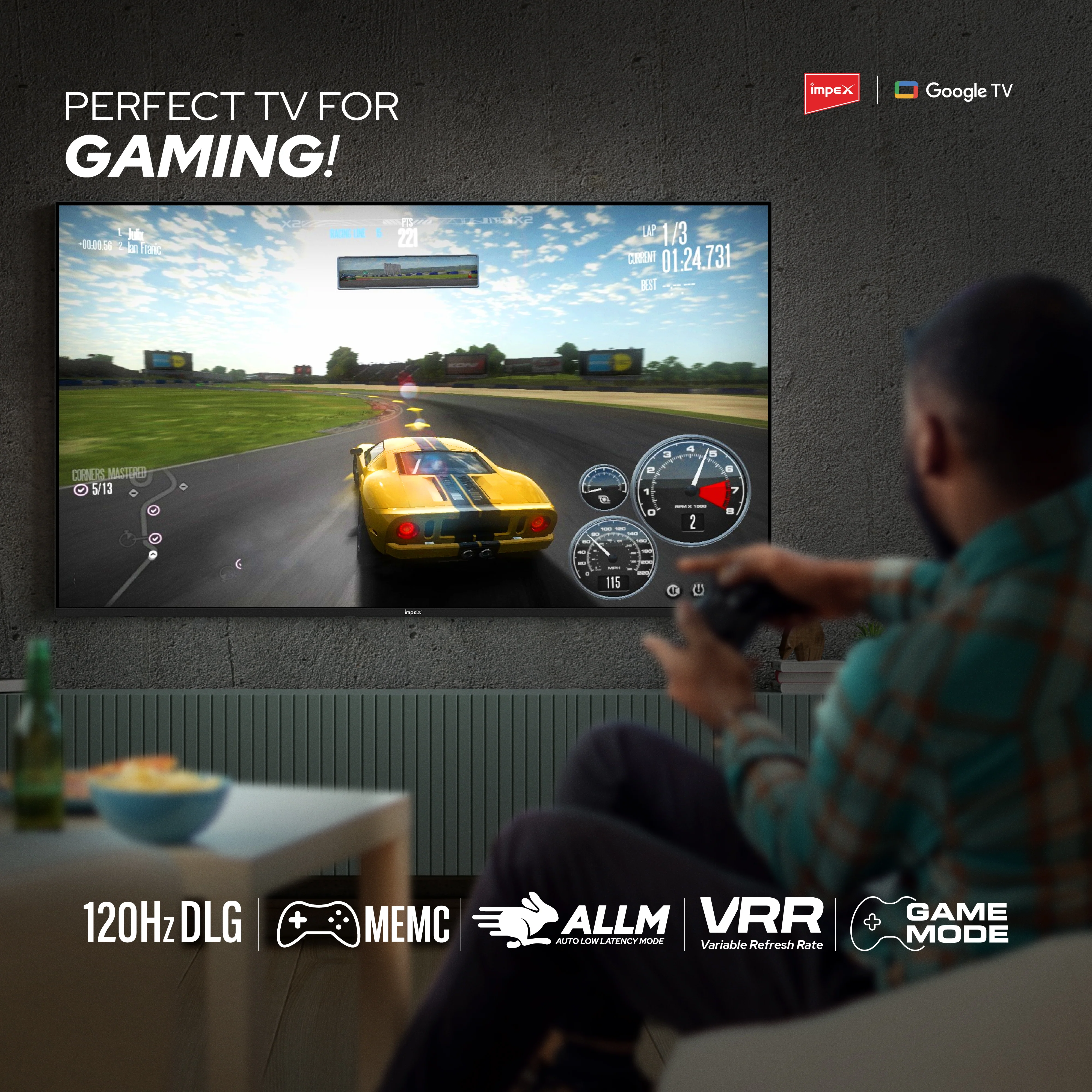 IMPEX|evoQ 55S4QLF3| 55"|4K QLED|GoogleTV|HDR10|120Hz|ALLM|MEMC|Dolby Audio|24W SPEAKER|4 Year Warranty - Image 9