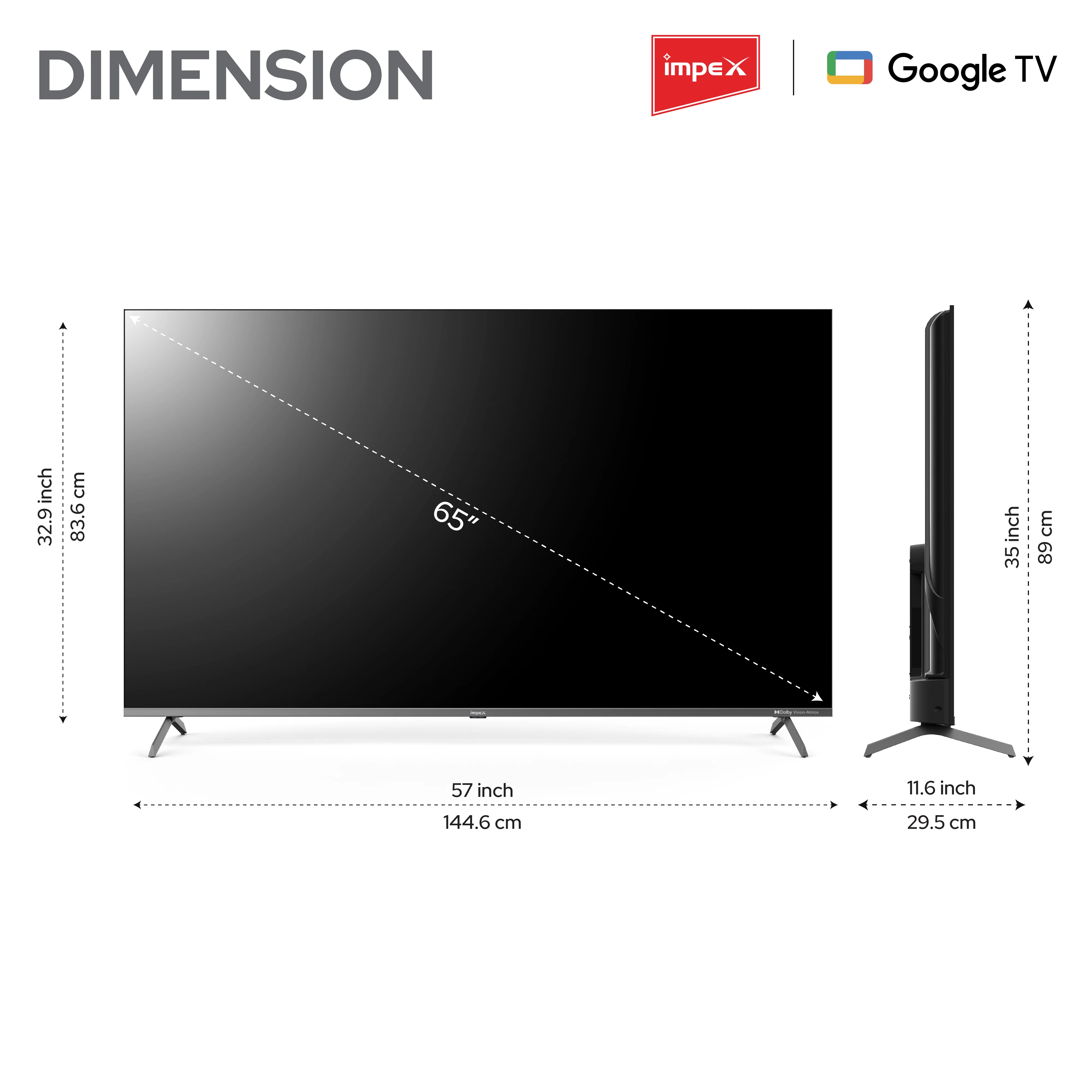 IMPEX|evoQ 65S4QLC3| 65"|4K QLED|GoogleTV|HDR10|120Hz DLG|Dolby Vision|Dolby ATMOS|ALLM|MEMC|24W SPEAKER|4 Year Warranty - Image 12