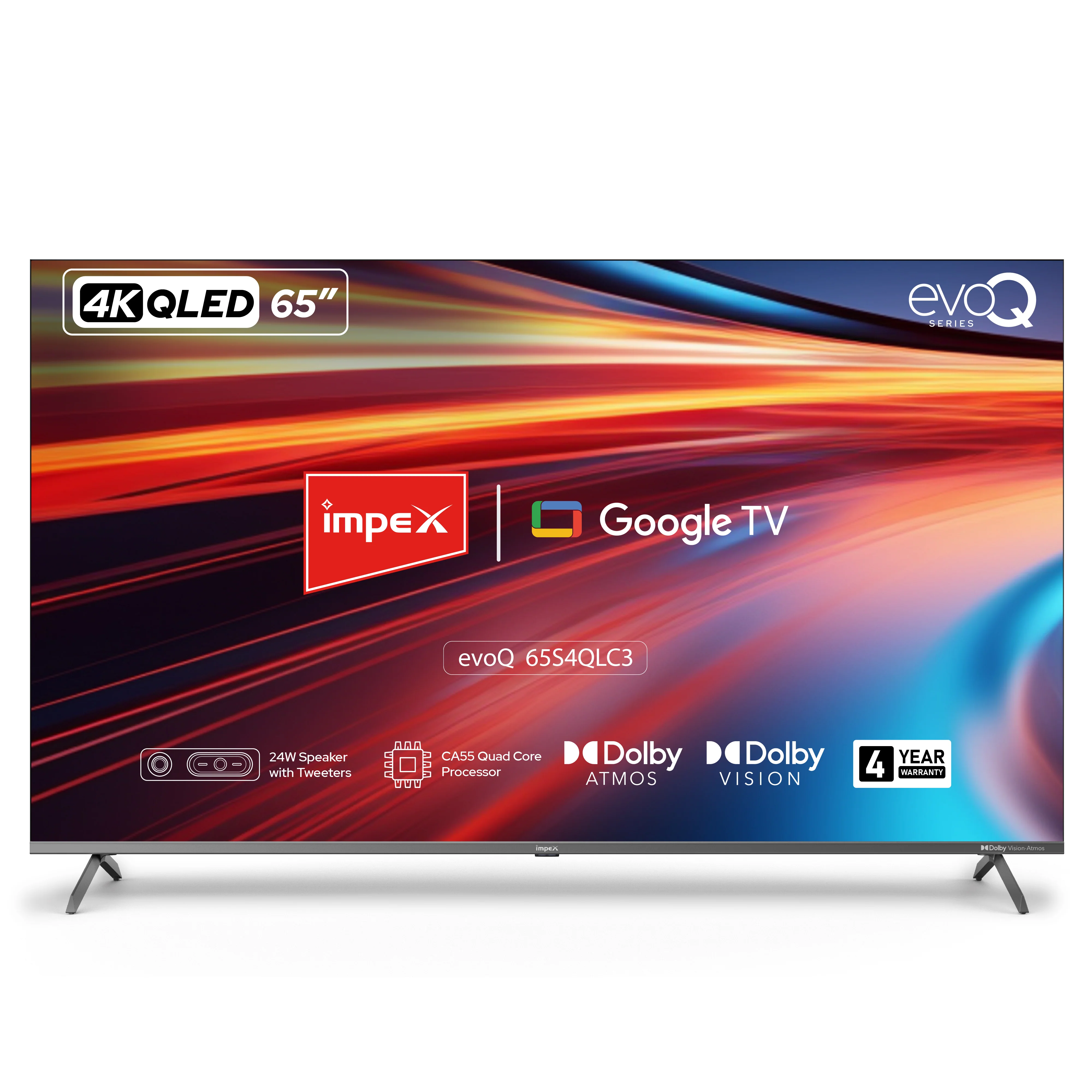 IMPEX|evoQ 65S4QLC3| 65"|4K QLED|GoogleTV|HDR10|120Hz DLG|Dolby Vision|Dolby ATMOS|ALLM|MEMC|24W SPEAKER|4 Year Warranty - Image 8