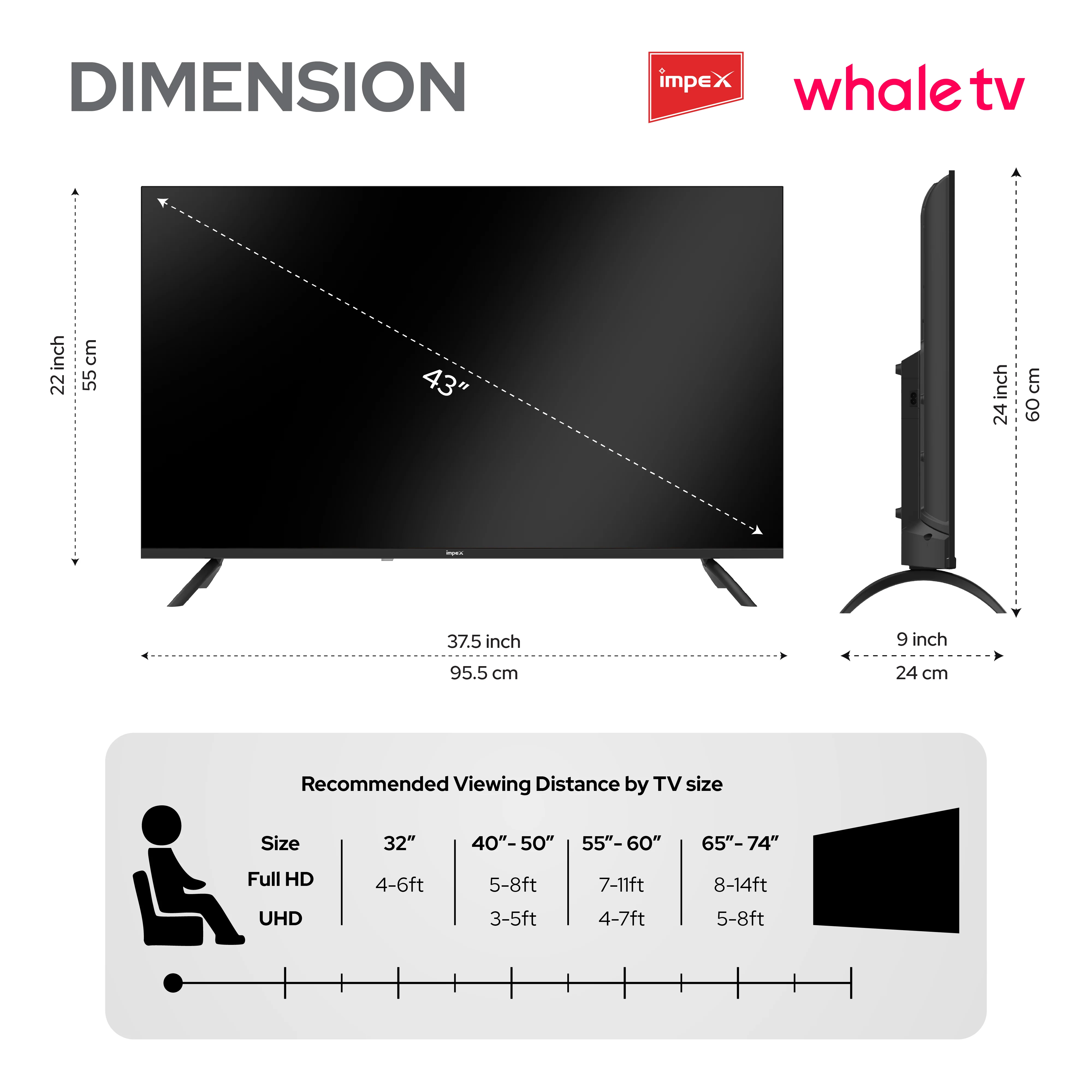 Impex WIOS Whale Series 43-inch 4K UHD QLED Smart TV (WIOS 43A4QSK1) with HDR10, Dolby Audio, and 3-Year Warranty (Black) - Image 14