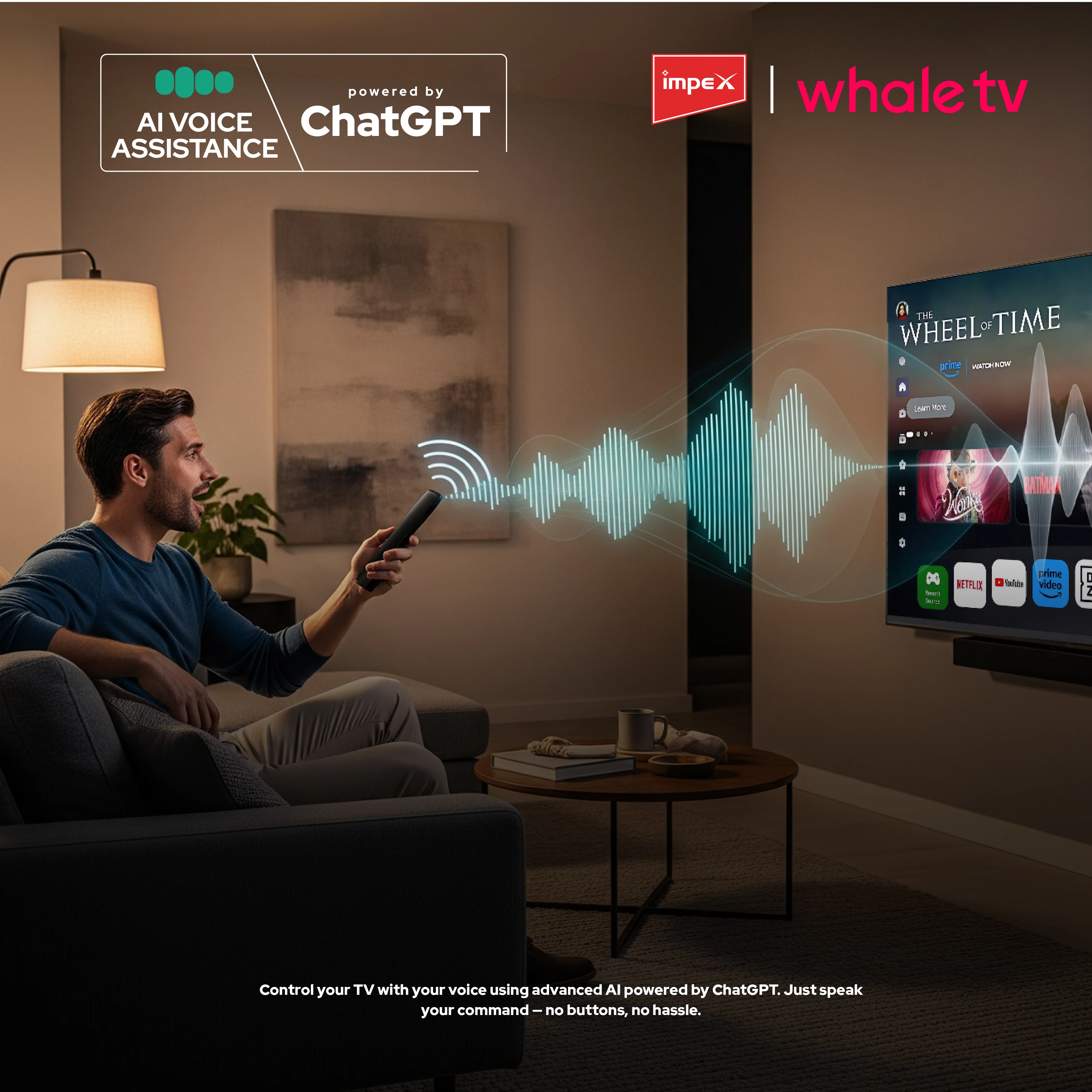 Impex WIOS Whale Series 55-inch 4K UHD QLED Smart TV (WIOS 55A4QSK1) with HDR10, Dolby Audio, and 3-Year Warranty (Black) - Image 8