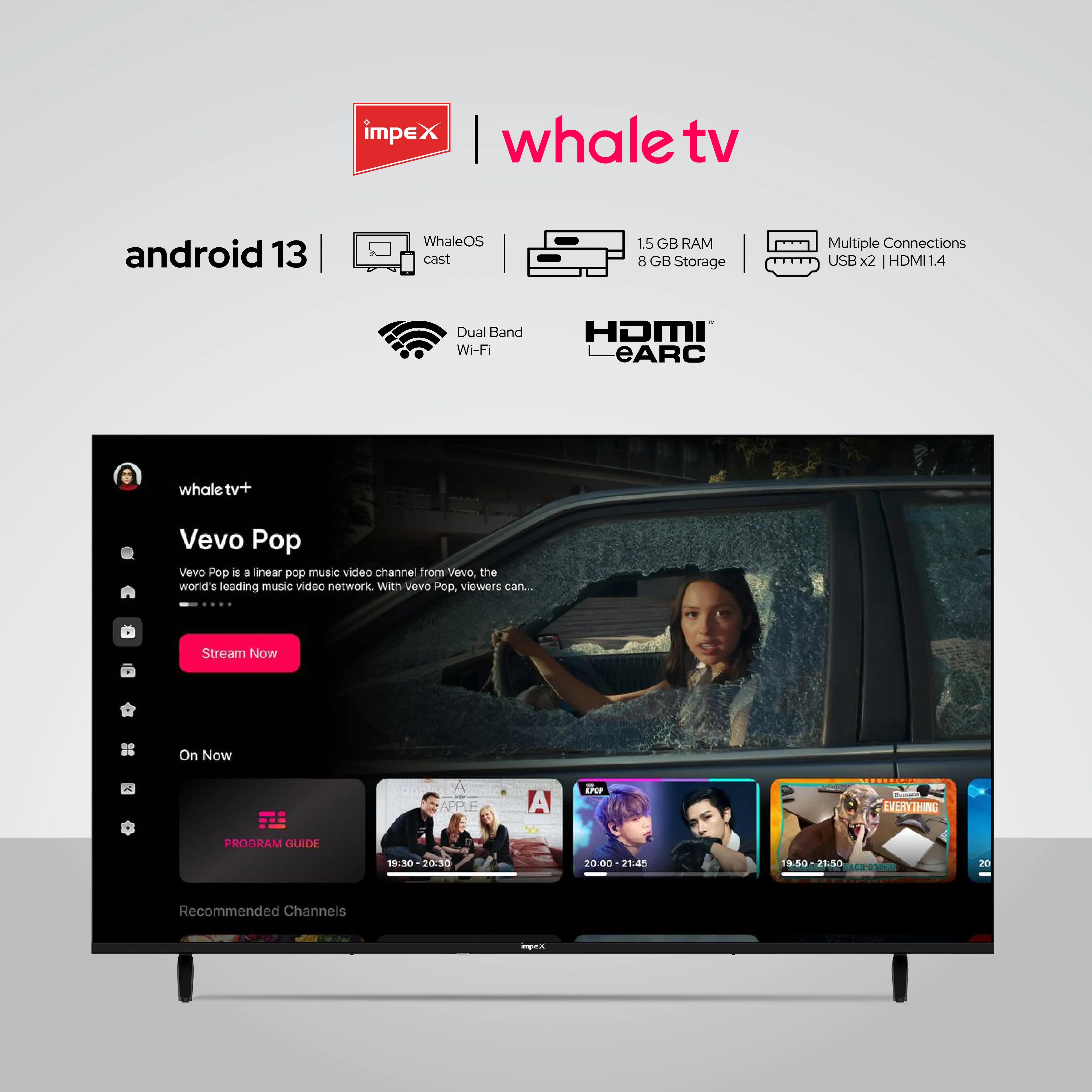 Impex WIOS Whale Series 65-inch 4K UHD QLED Smart TV (WIOS 65A4QSK1) with HDR10, Dolby Audio, and 3-Year Warranty (Black) - Image 4