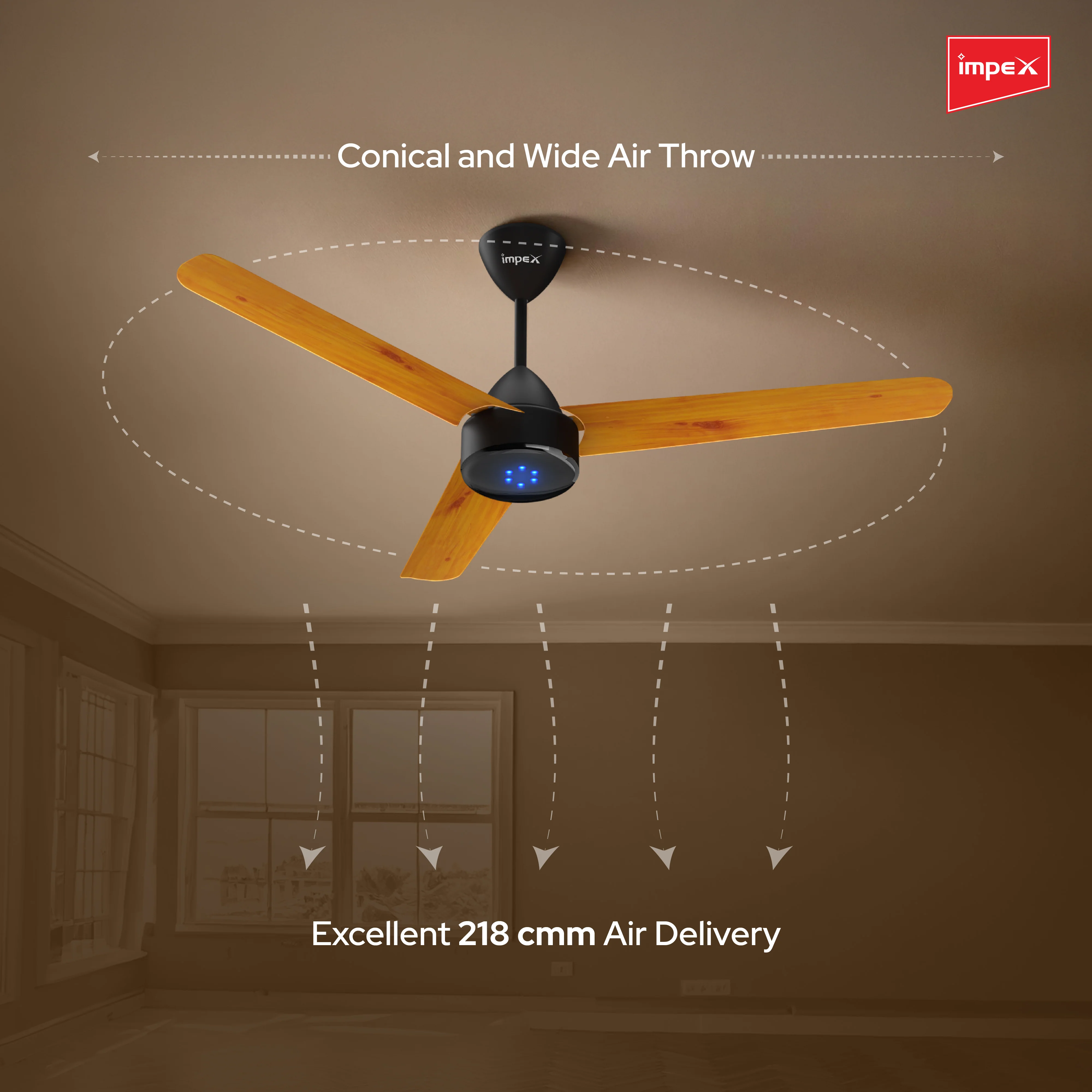 Impex 1200mm Ceiling Fan BLDC ATOM 28 PRIME R with Remote - 5 Star | 5 Year Warranty - Image 6