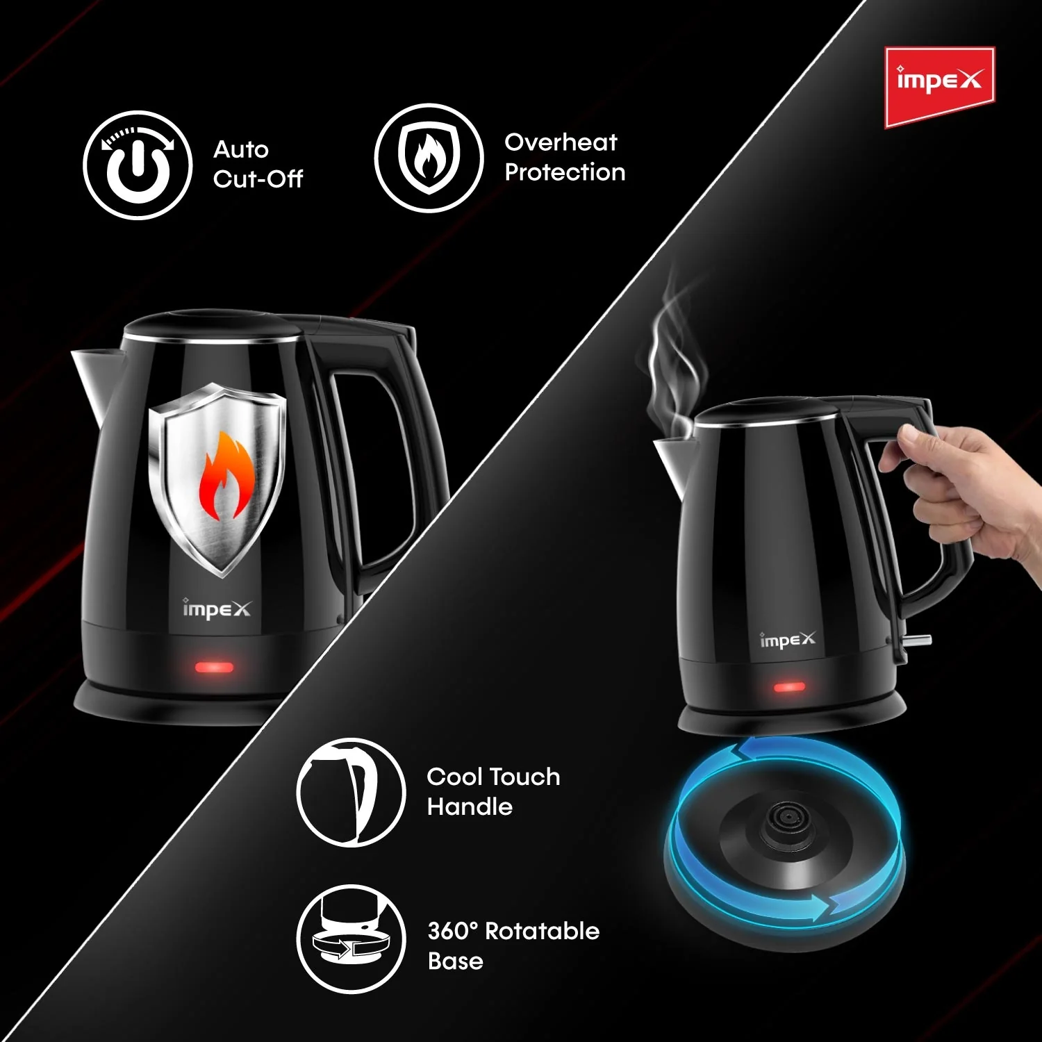 IMPEX Electric Kettle (STEAMER JB15) - Image 4