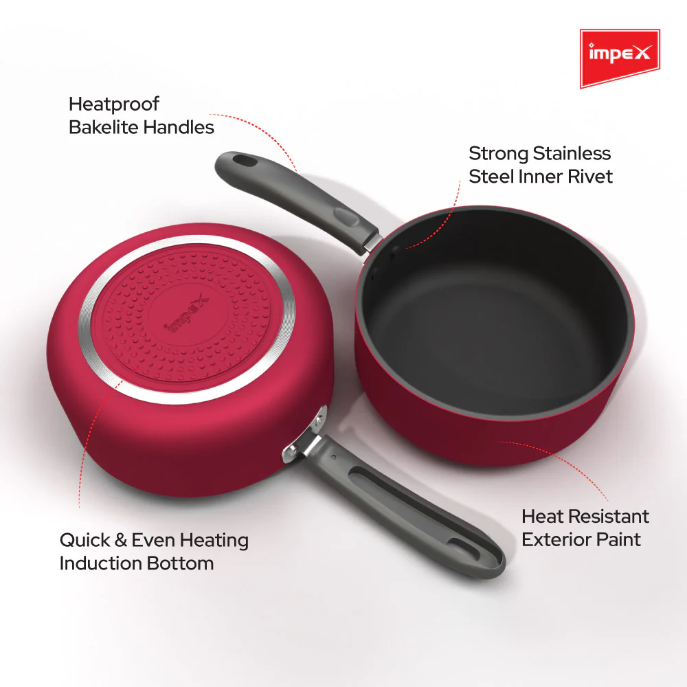 Impex IMP-1875 Premium Induction Base Nonstick Aluminium Milk Pan - Image 4