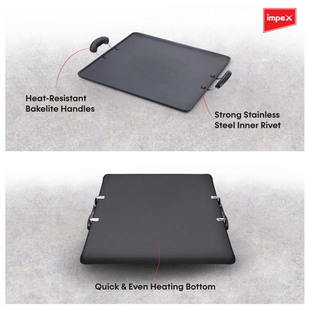 Impex IPT-3334N Nonstick Aluminium Pathiri Tawa - Image 4