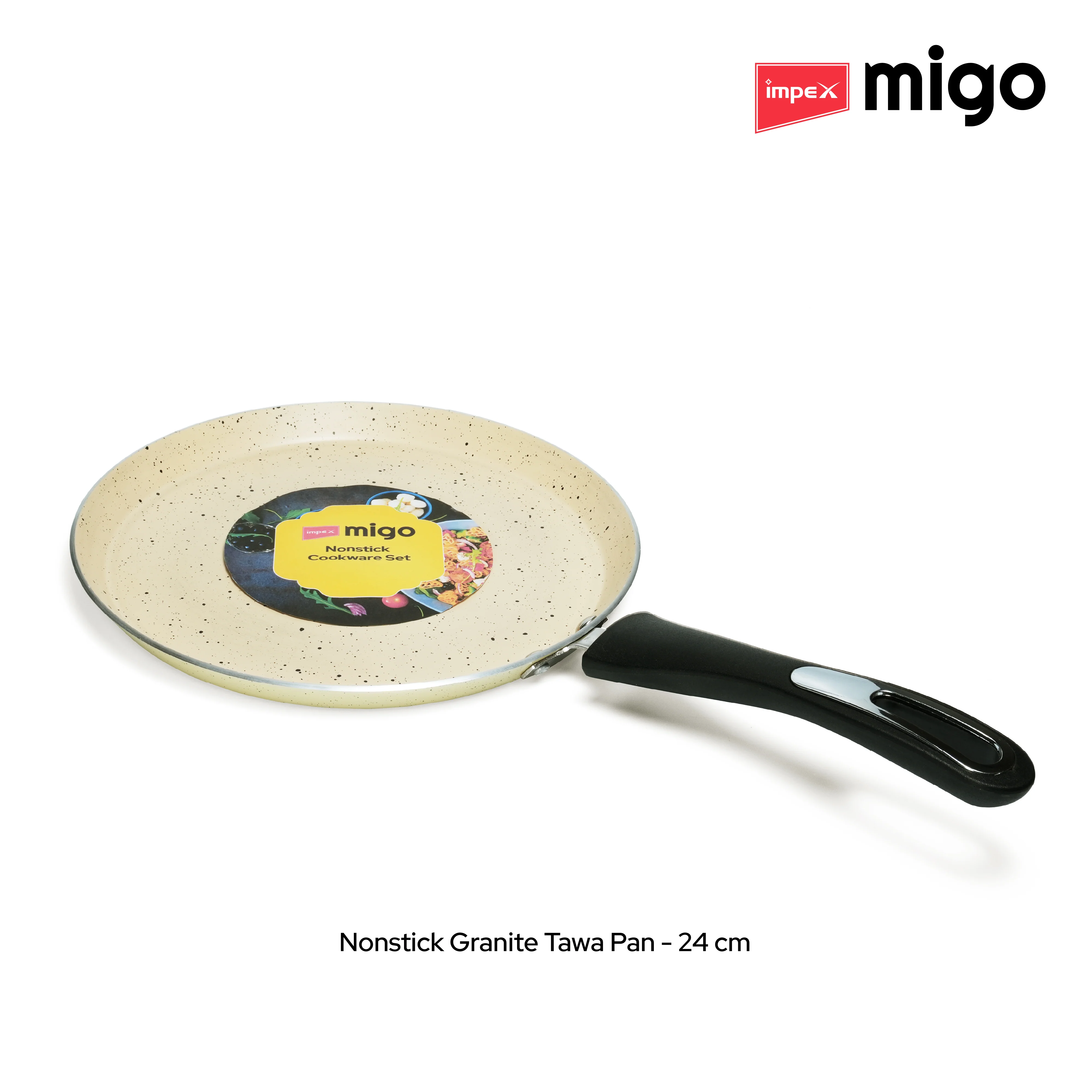 Impex Migo Nonstick Granite 6 Pcs Induction bottom Cookware set - Image 10
