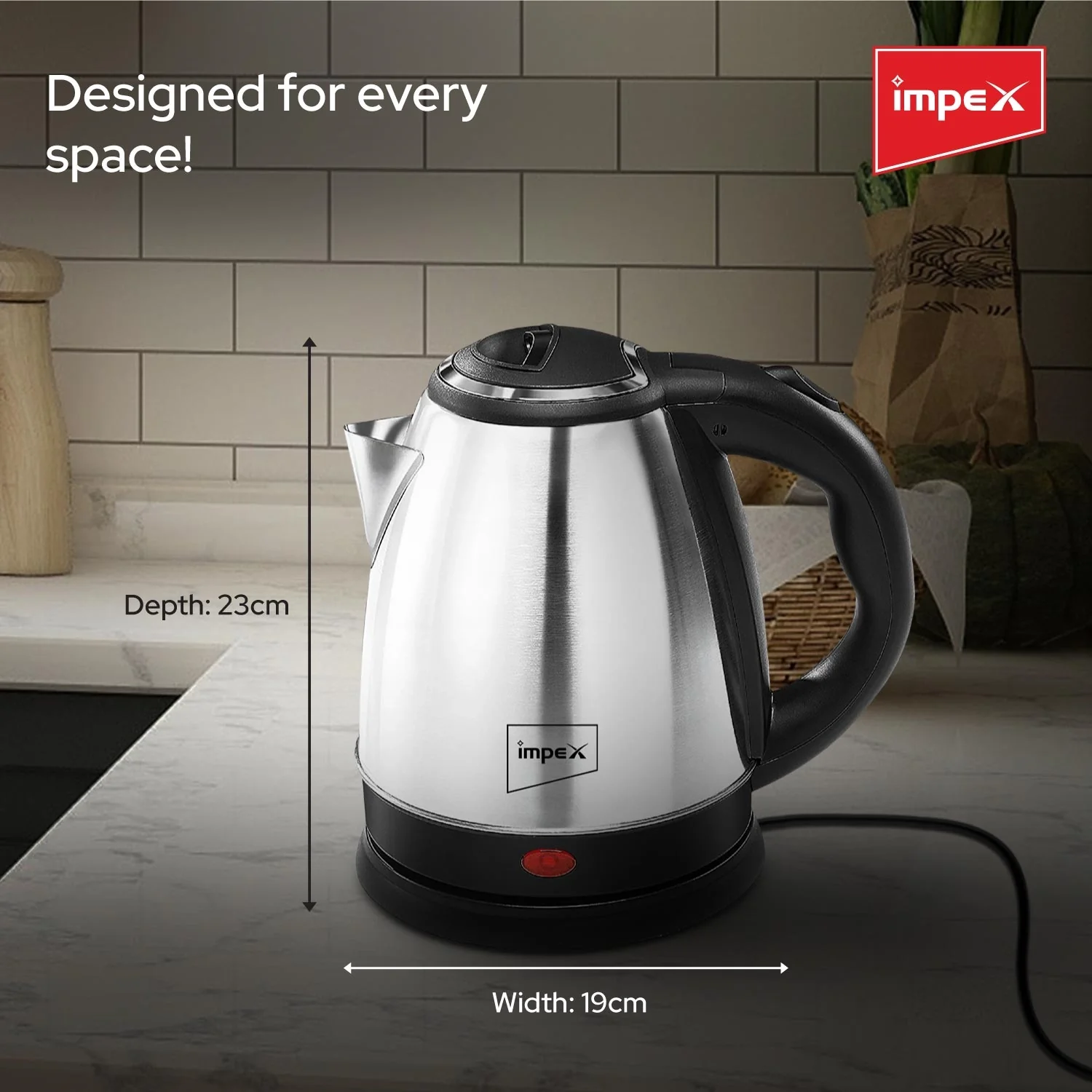 Impex STEAMER-1801 Stainless Steel Electric Kettle (1.8 Litre,1500 Watts,Silver) - Image 8