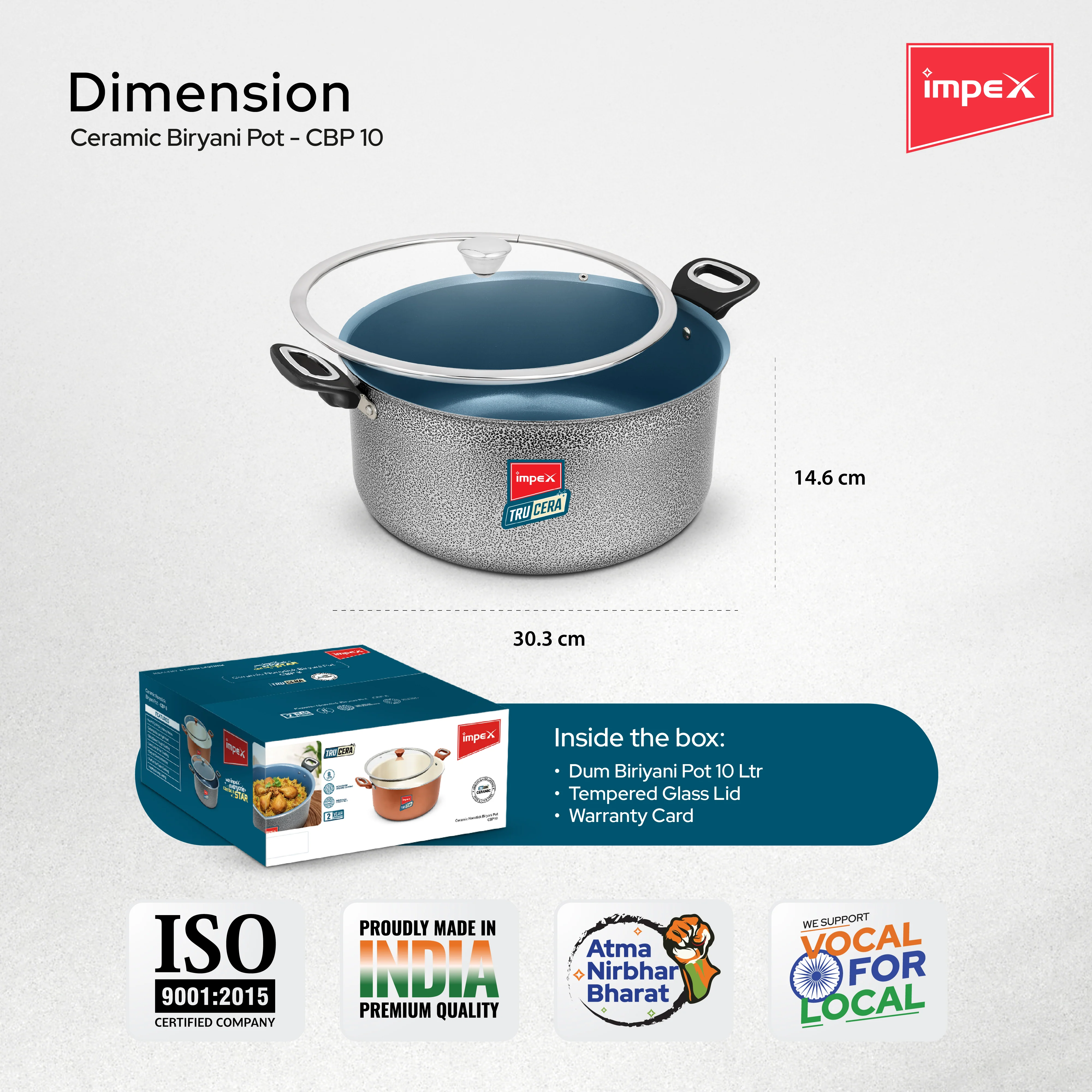 Trucera 10L Ceramic Biriyani Pot | Induction, Non-Stick | 2 Year Warranty - Image 16