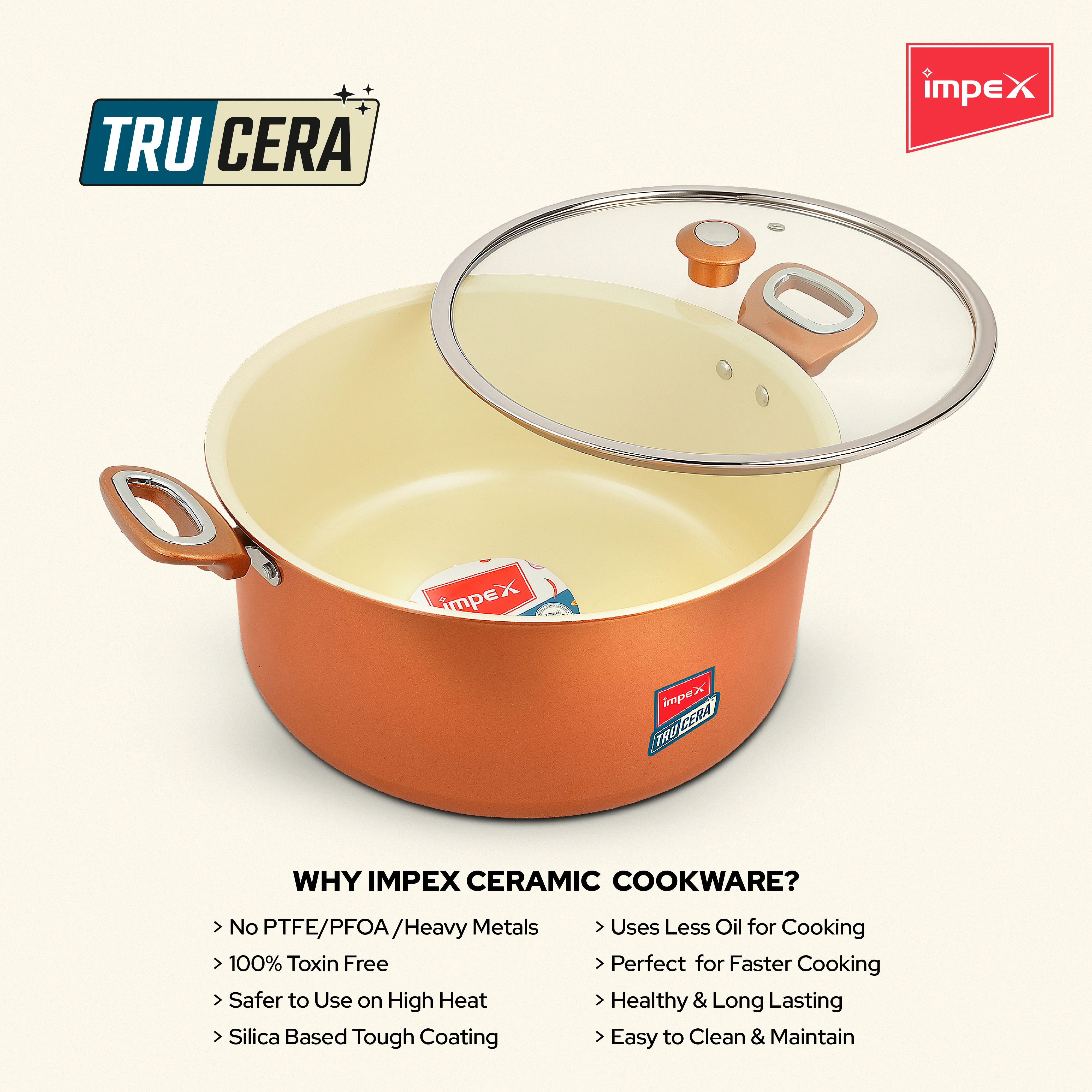 Trucera 10L Ceramic Biriyani Pot | Induction, Non-Stick | 2 Year Warranty - Image 7