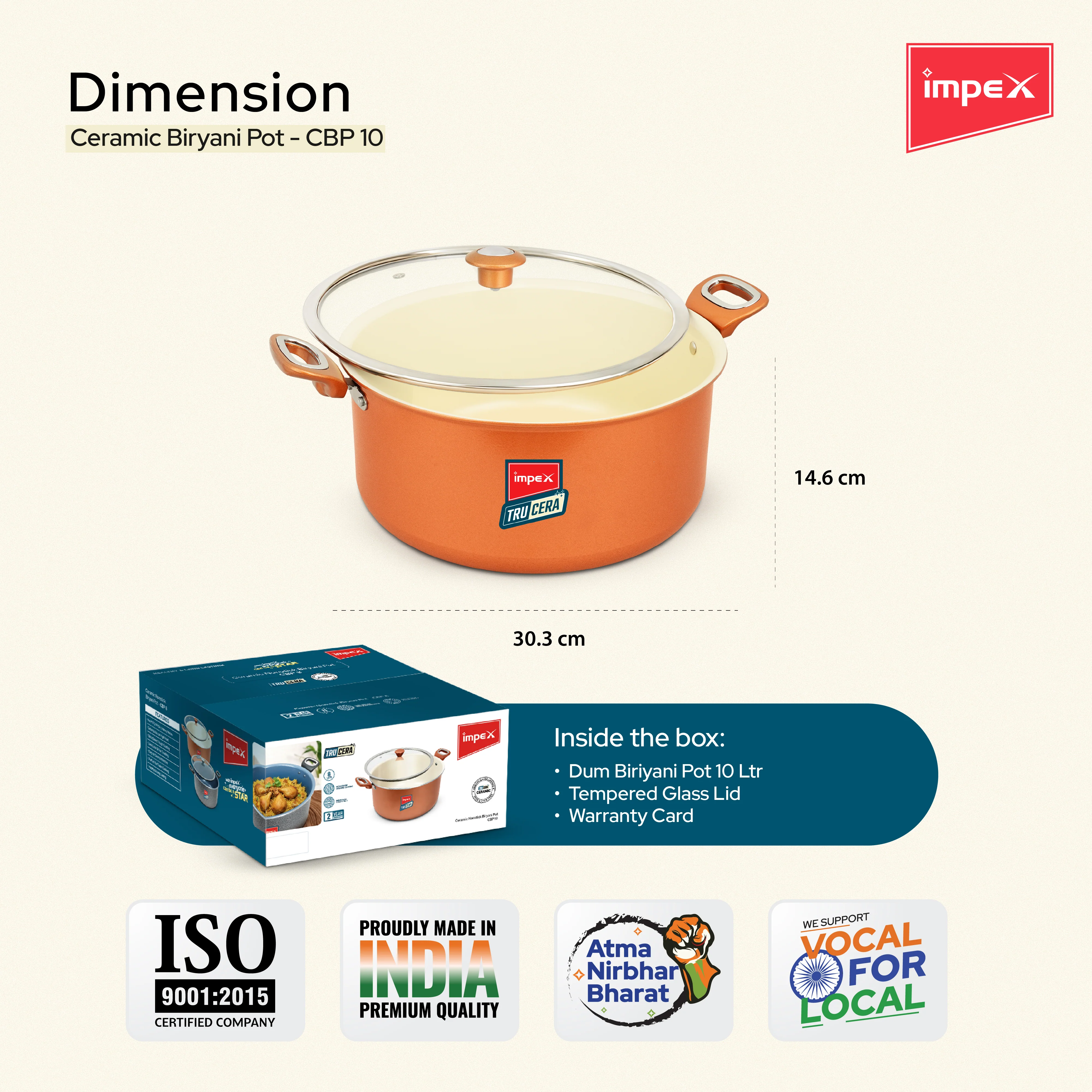 Trucera 10L Ceramic Biriyani Pot | Induction, Non-Stick | 2 Year Warranty - Image 8